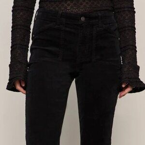 Sanctuary Hayden Mid-Rise Corduroy Black Bootcut Pants 28